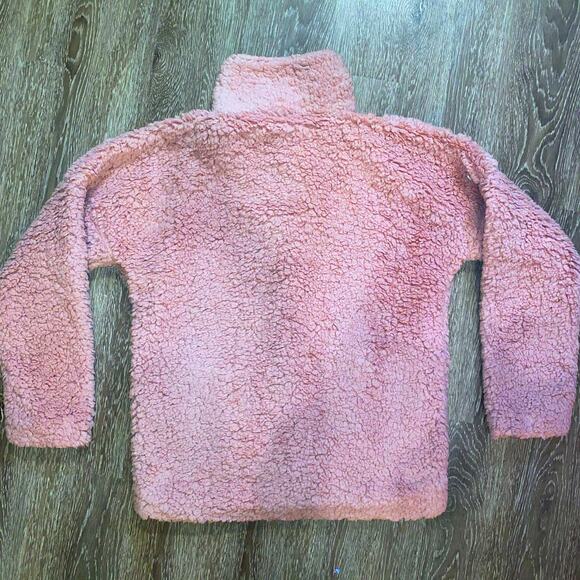 NWT Small Pink Faux Fur Vegan Teddy Jacket Mauve Dusty Coat Shacket Shaggy‎ - Picture 5 of 5
